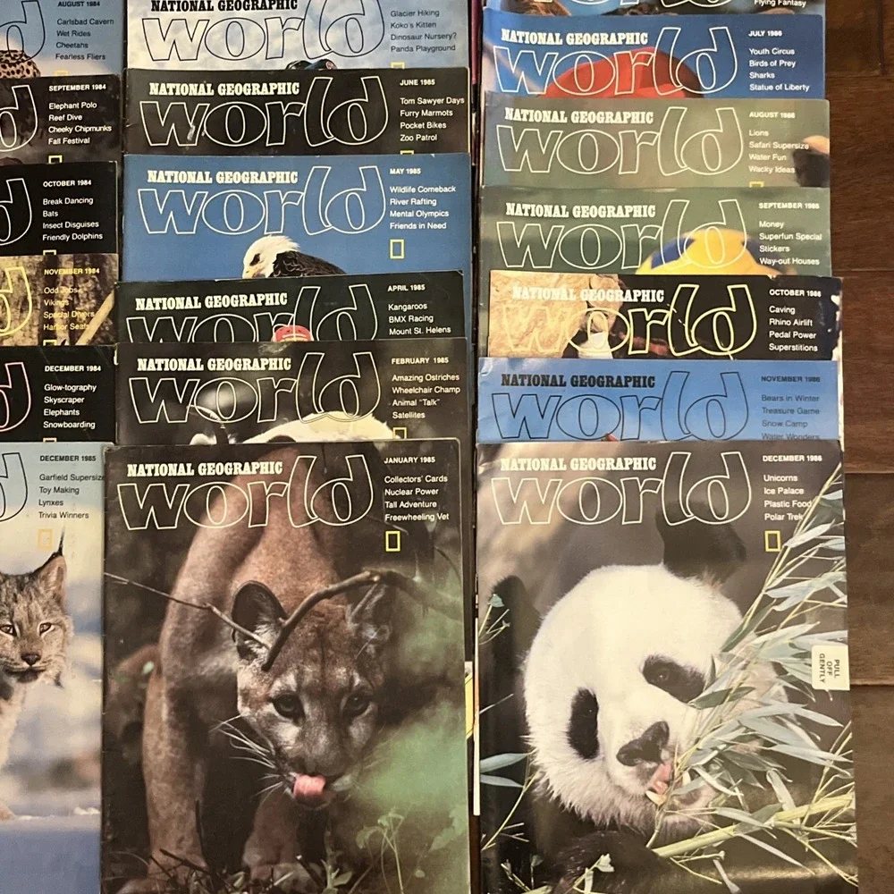 National Geographic World Magazine Lot of 42 Animals Kids Rare Vintage 80s 1980s